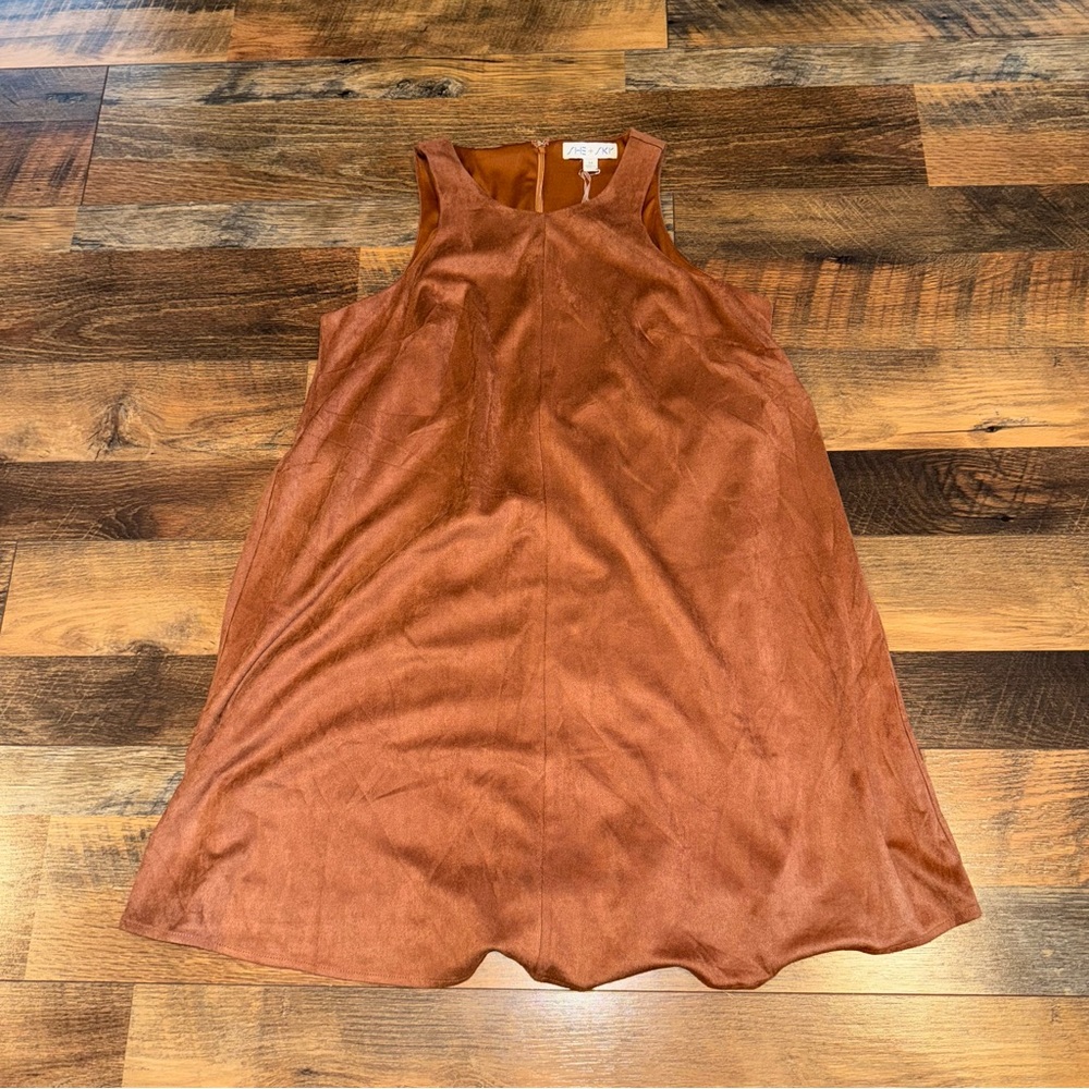 She + Sky Rust Sleeveless Dress